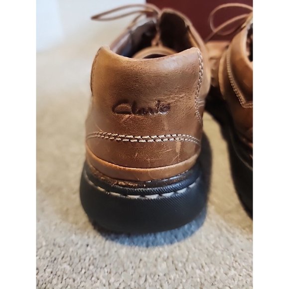 Clarks Mens Brown Leather Casual Square Toe Oxford Shoes Lace Up Shoes Size 10 M main image 11